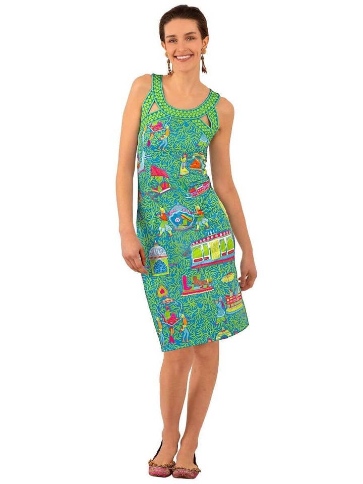 Gretchen Scott LLC - Wholesale Dress - Women's - Jersey Isosceles Dress - Palanquin Party