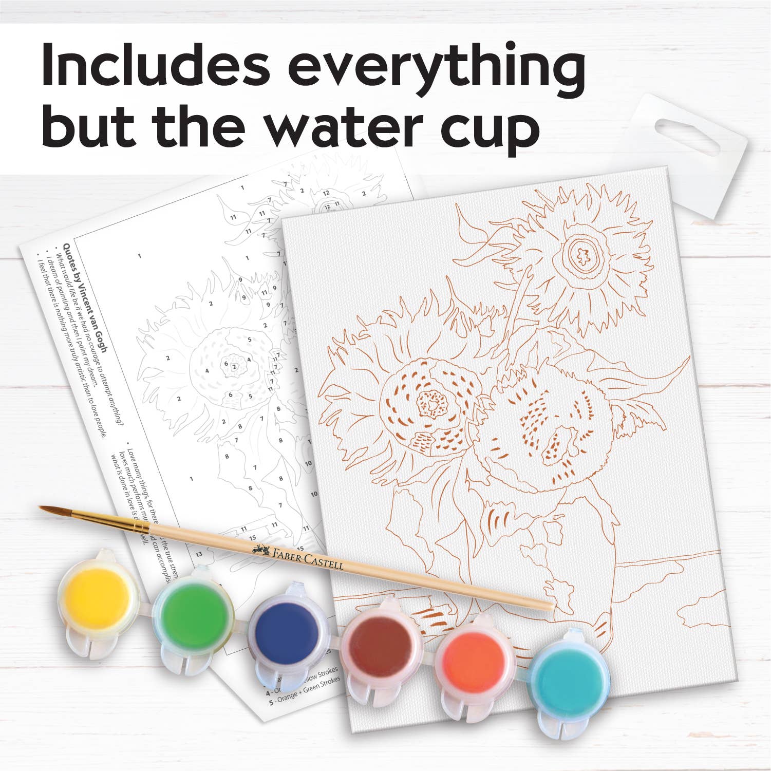 Faber-Castell / Creativity for Kids - Wholesale DIY Craft Kit - Paint by Number Museum Series - Sunflowers1