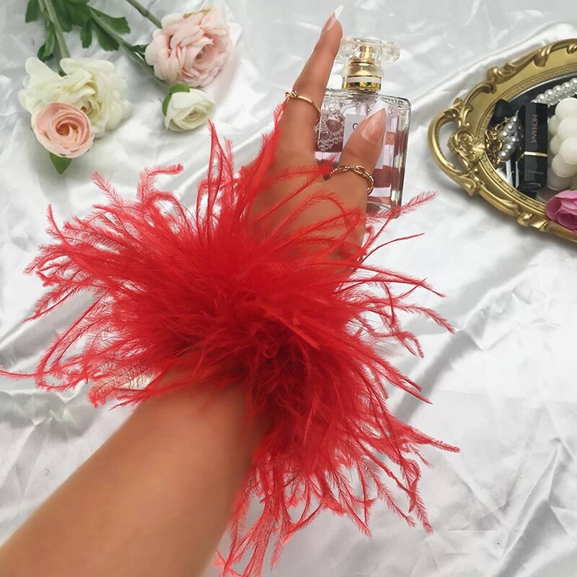 Feather Snap – wholesale Cuff bracelet – Feathersnap® ORIGINAL Ostrich Feather Cuff Bracelet Pair9