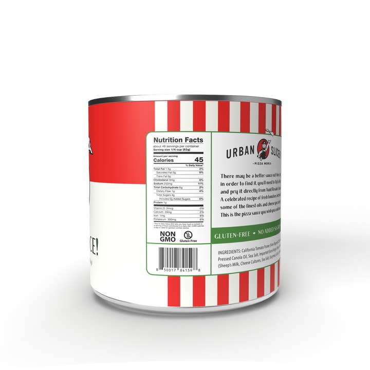 Urban Slicer Pizza Worx - Wholesale Sauce - FOOD SERVICE Pizza Sauce #10 Cans (8lbs cans, very LARGE)3