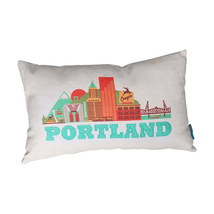 Portland Cityscape Pillow for wholesale by All Good Living