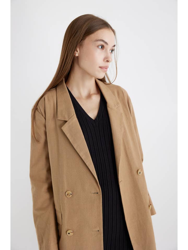 MOD REF - Wholesale Blazer - Women's - The Arla Jacket | Oversized Linen Blazer13