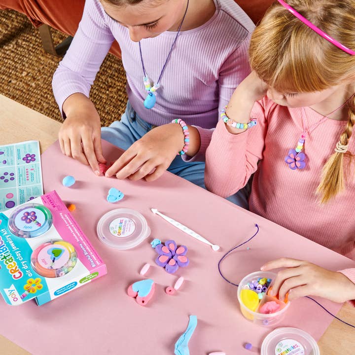 OOLY - Wholesale DIY Jewelry - Kids - Creatibles Air Dry Clay Jewelry Kit - Blissful Bloom