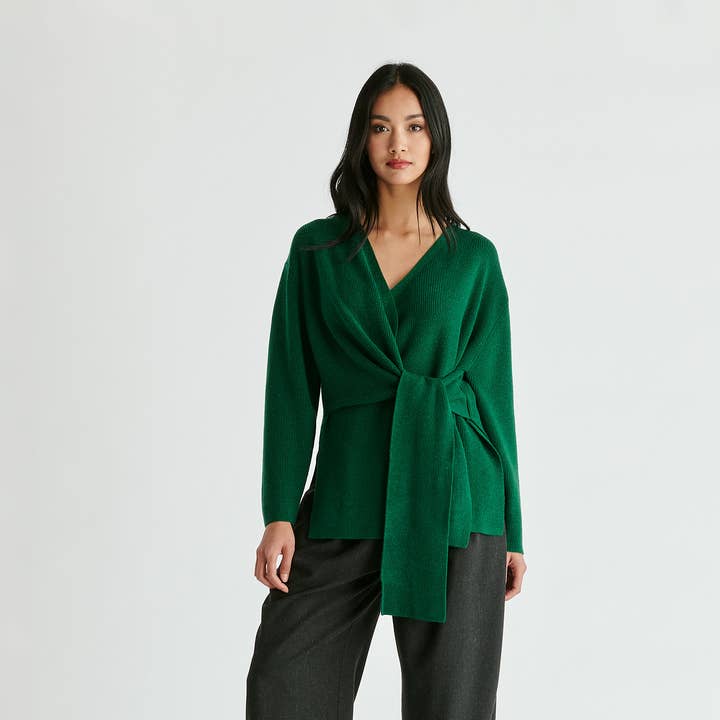 Pull cache-cœur noué sur le côté en maille pour la vente par Paisie