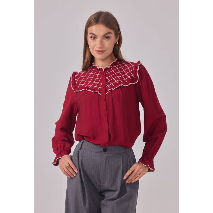 Maryka Blouse - IXK25666 and other Purchase Wholesale guanti lattice online. Free Returns & Net 60 Terms on Faire trending on Faire.