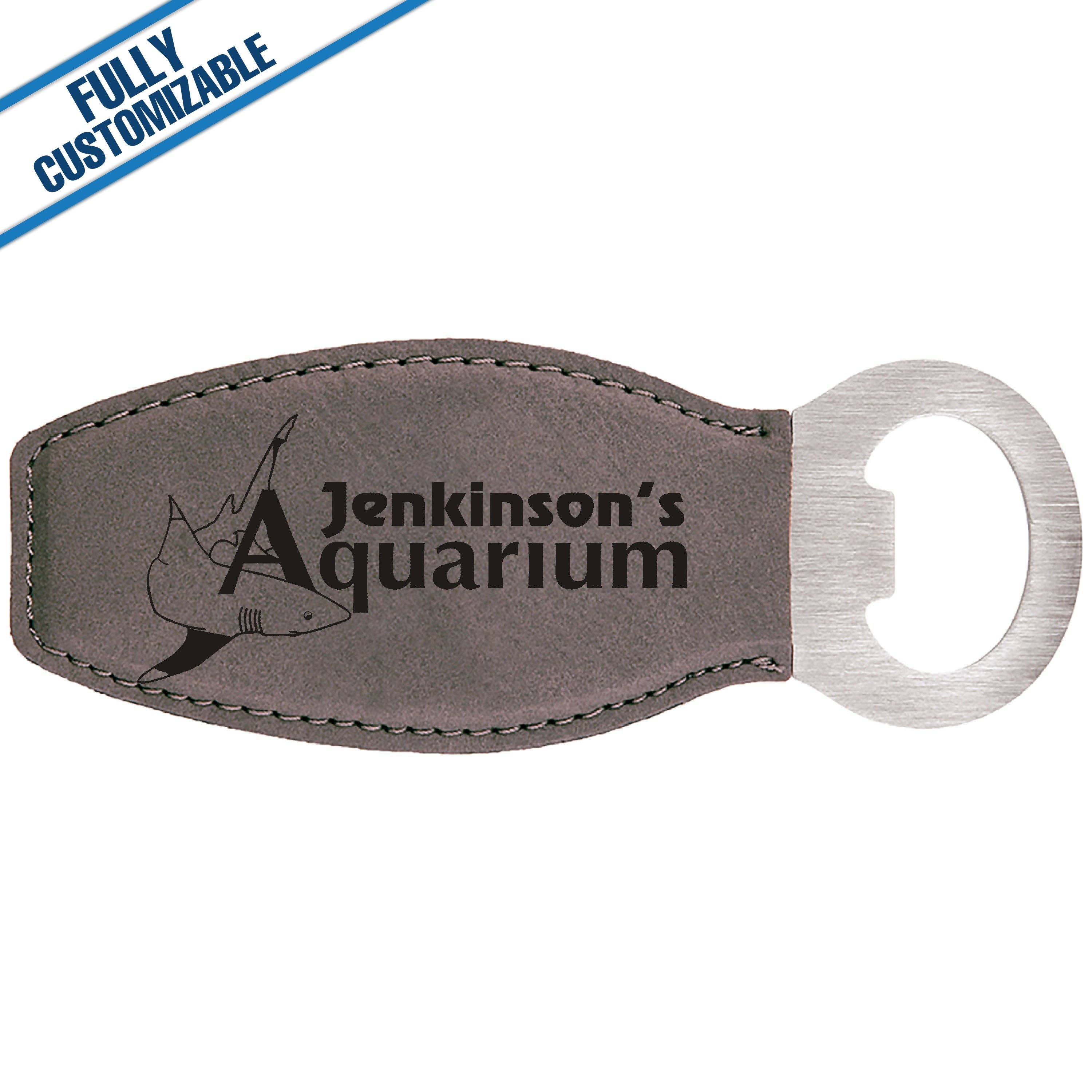 GiftWorksPlus - Wholesale Bottle/Wine Opener - Engraved Leatherette Bottle Opener/Magnet-Fully Customizable4