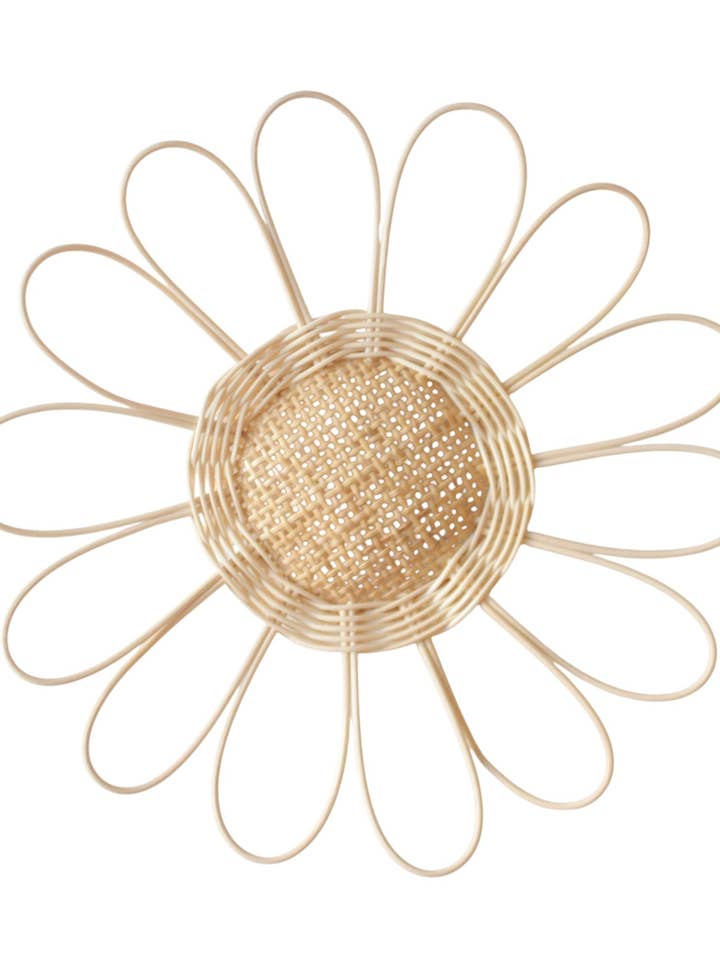 Rattan and cane daisy for wholesale by ateliersolelh