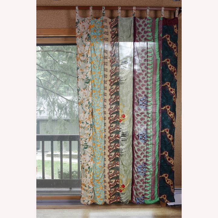 Sunshine Joy - Wholesale Curtain - Assorted Sari Patchwork Curtains 54 x 86 Inches