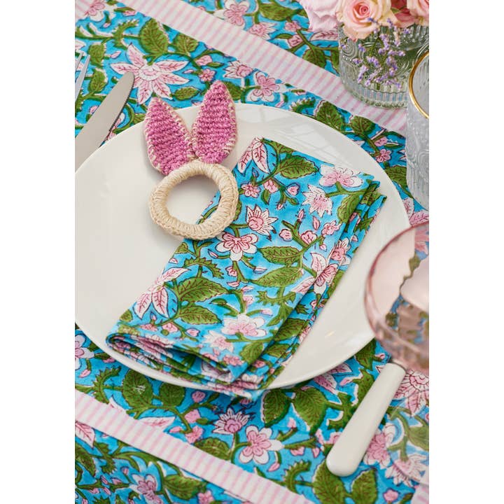 Namaste - Venta al por mayor Servilletas de tela - Servilleta con estampado de bloques - Lily
