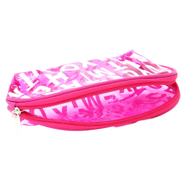 Cap Zone - Wholesale Make-up/cosmetic bag - Alphabet Monogram Clear PVC Toiletry Cosmetic Bag3
