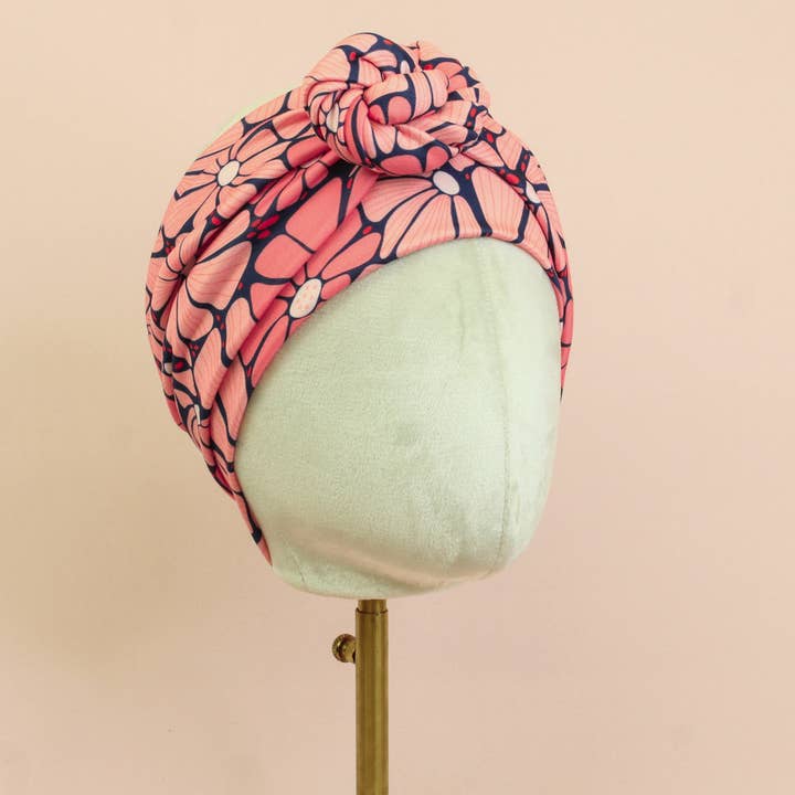 Bandeau à motif floral rose rétro pour la vente par The Sassy Olive Handmade Headbands