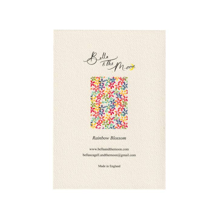Bella & The Moon – wholesale Everyday greeting card – Rainbow Blossom - Patterned Greetings Card1