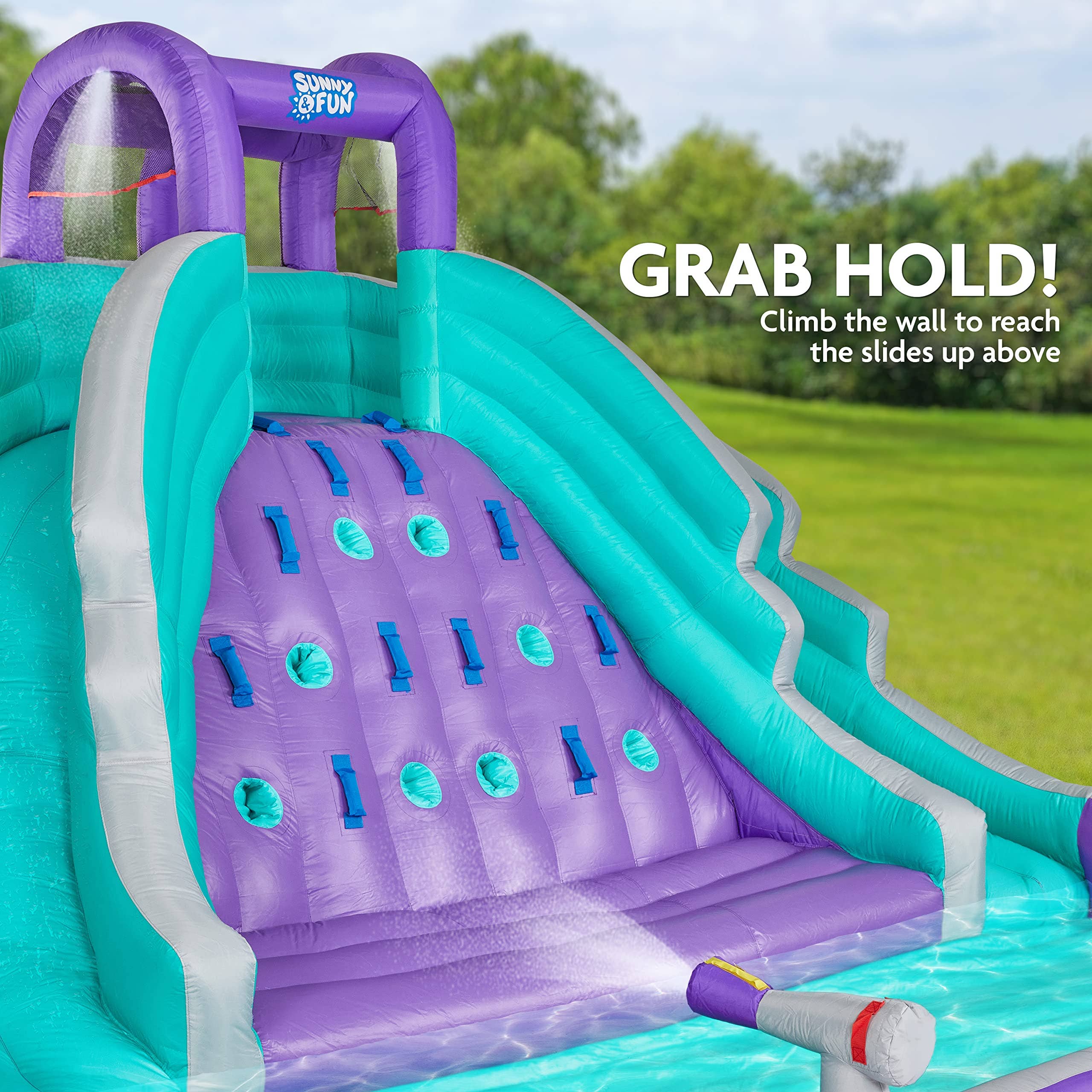 Sunny and Fun - Wholesale Inflatables - Ultra Climber Inflatable Water Slide Park with Climbing Wall9