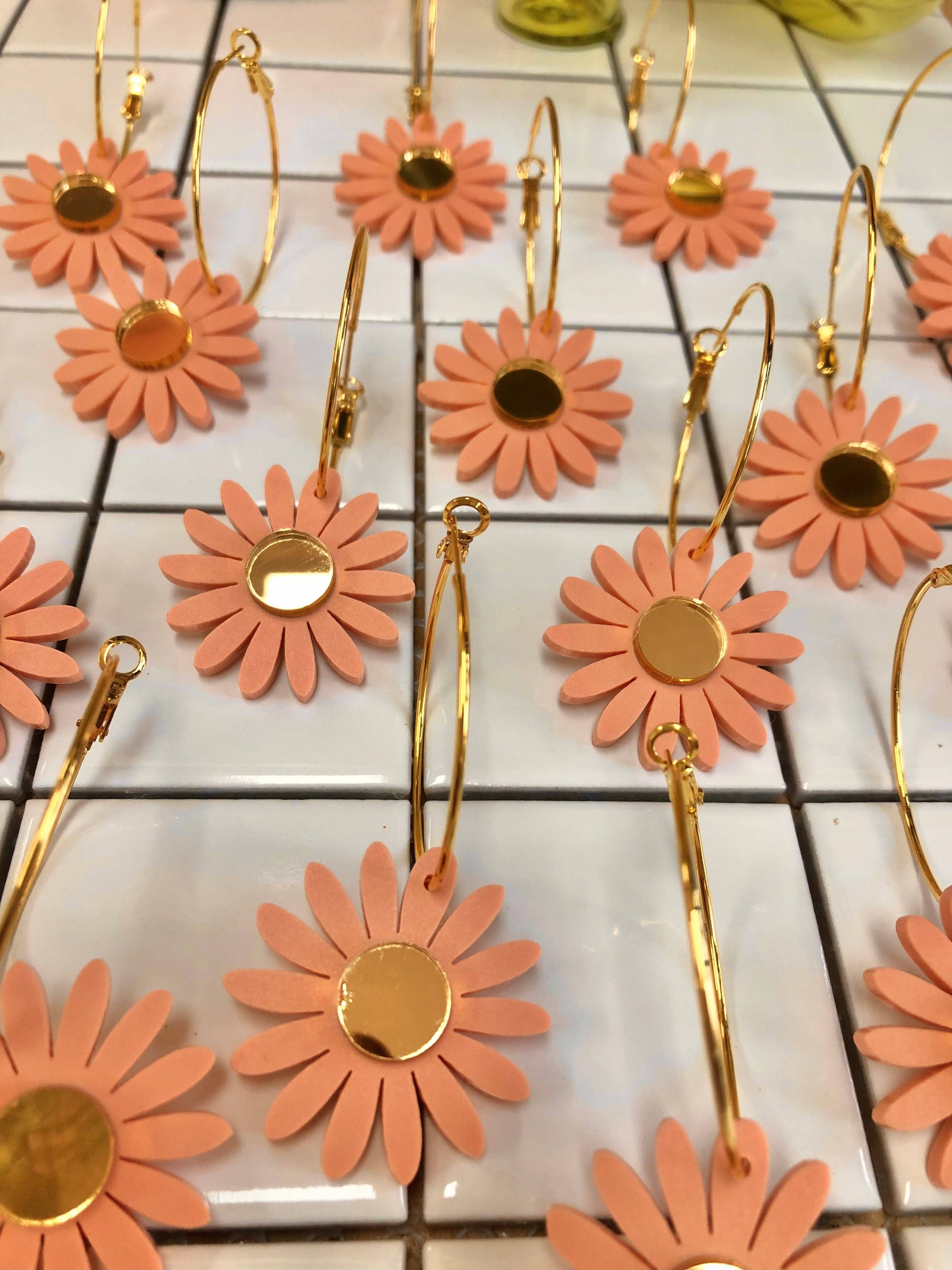 Emeldo - Wholesale Hoop Earrings - Daisy Hoops // Select Daisy Colour + Hoop18