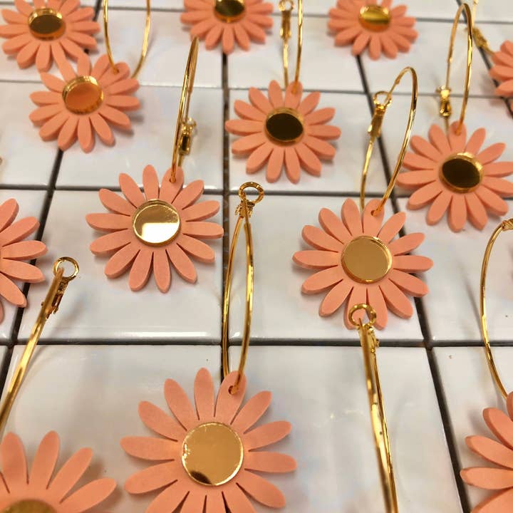 Emeldo - Wholesale Hoop Earrings - Daisy Hoops // Select Daisy Colour + Hoop18