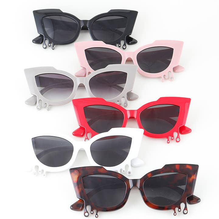 Sharp Cateye Melting Sunglasses for wholesale by 3AM BY H&D ACCESSORIES