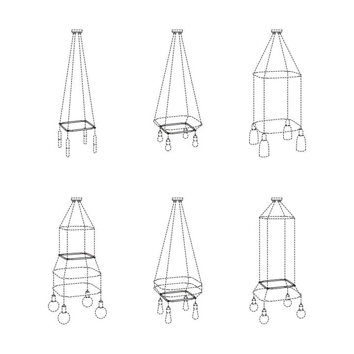 LIGHTINUP S.R.L. - Wholesale Chandelier/Hanging Light - Square Cage - Chandelier Structure4