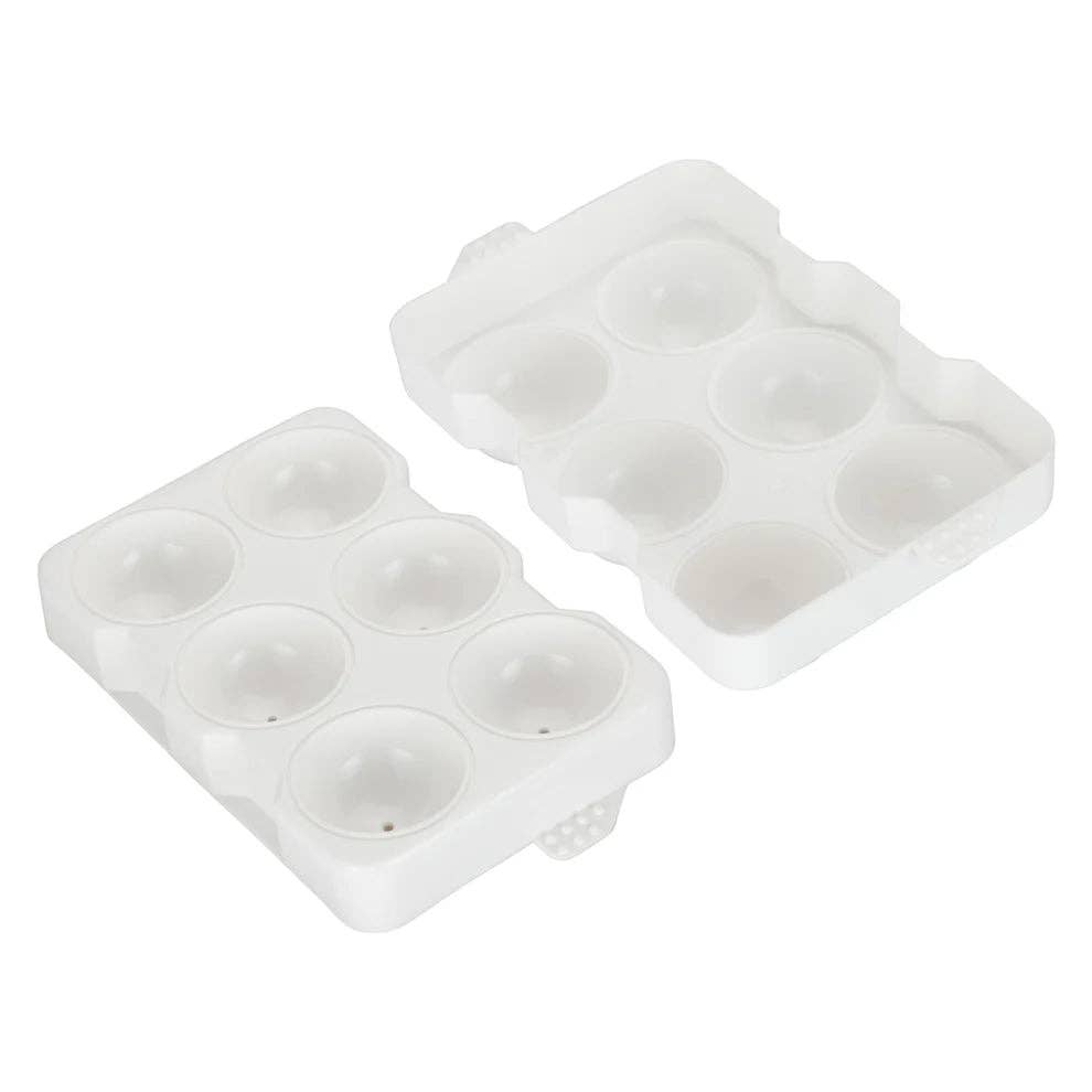 EcoQuality - Wholesale Ice Tray/Mold - ICCP-6W 6 compartments White Plastic Ice cube tray0