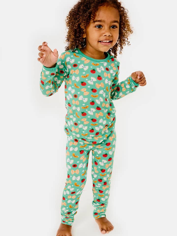 Long Sleeve Pajama Set - Pasta Night for wholesale by Clover Baby & Kids