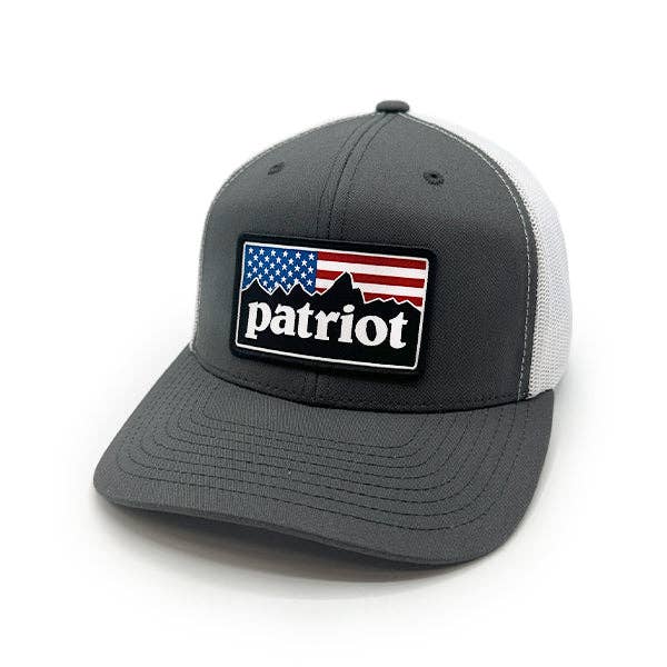 Shield Republic - Wholesale Trucker Hat - Unisex - Patriot Mountains Woven Patch Hat