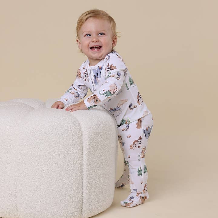 Snuggle Hunny - Wholesale Sleepsuit - Baby - Dragon Organic Snuggle Sleepsuit Zip Footie