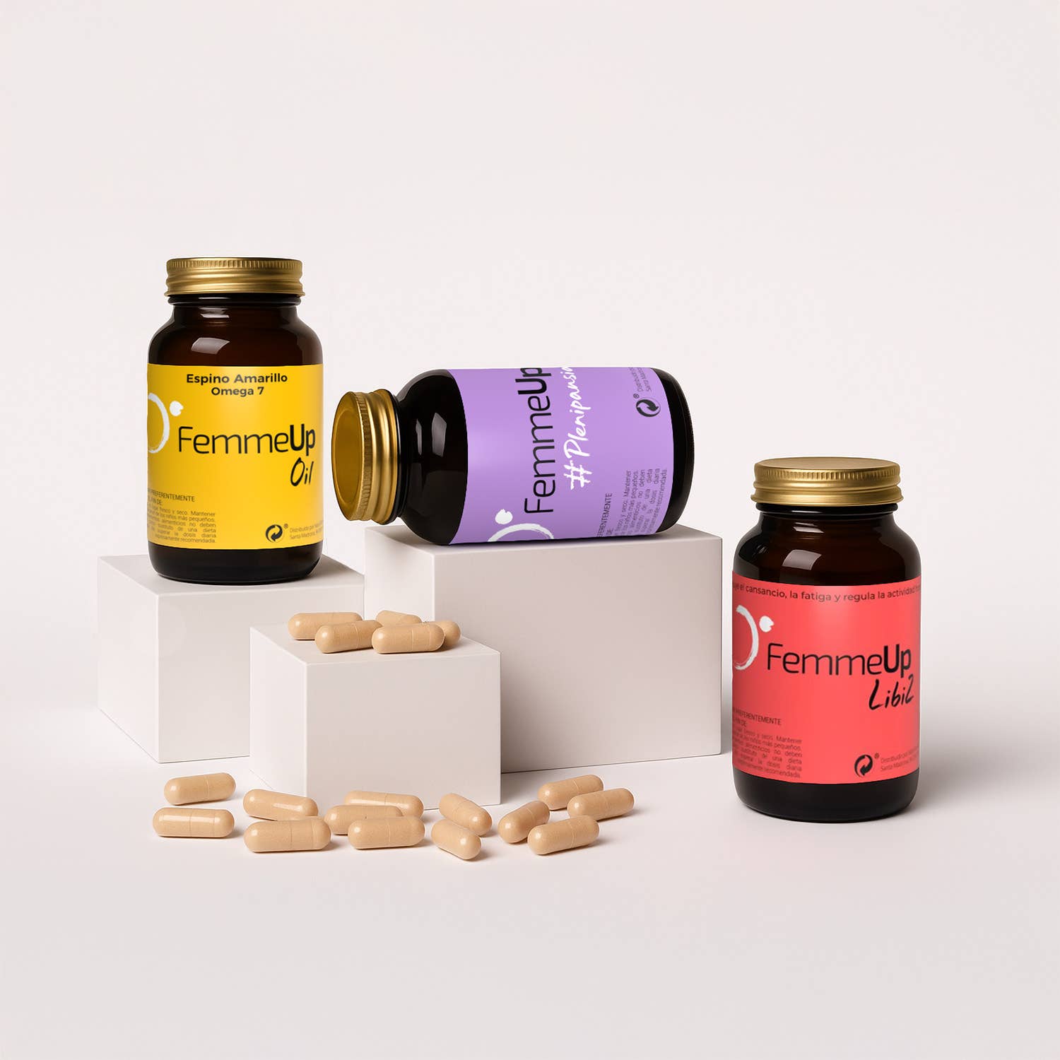 Femmeup - Vendita all'ingrosso Vitamine/integratori orali - Cimicifuga, Angelica Sinensis, Trifoglio Rosso, Borragine e Maca6