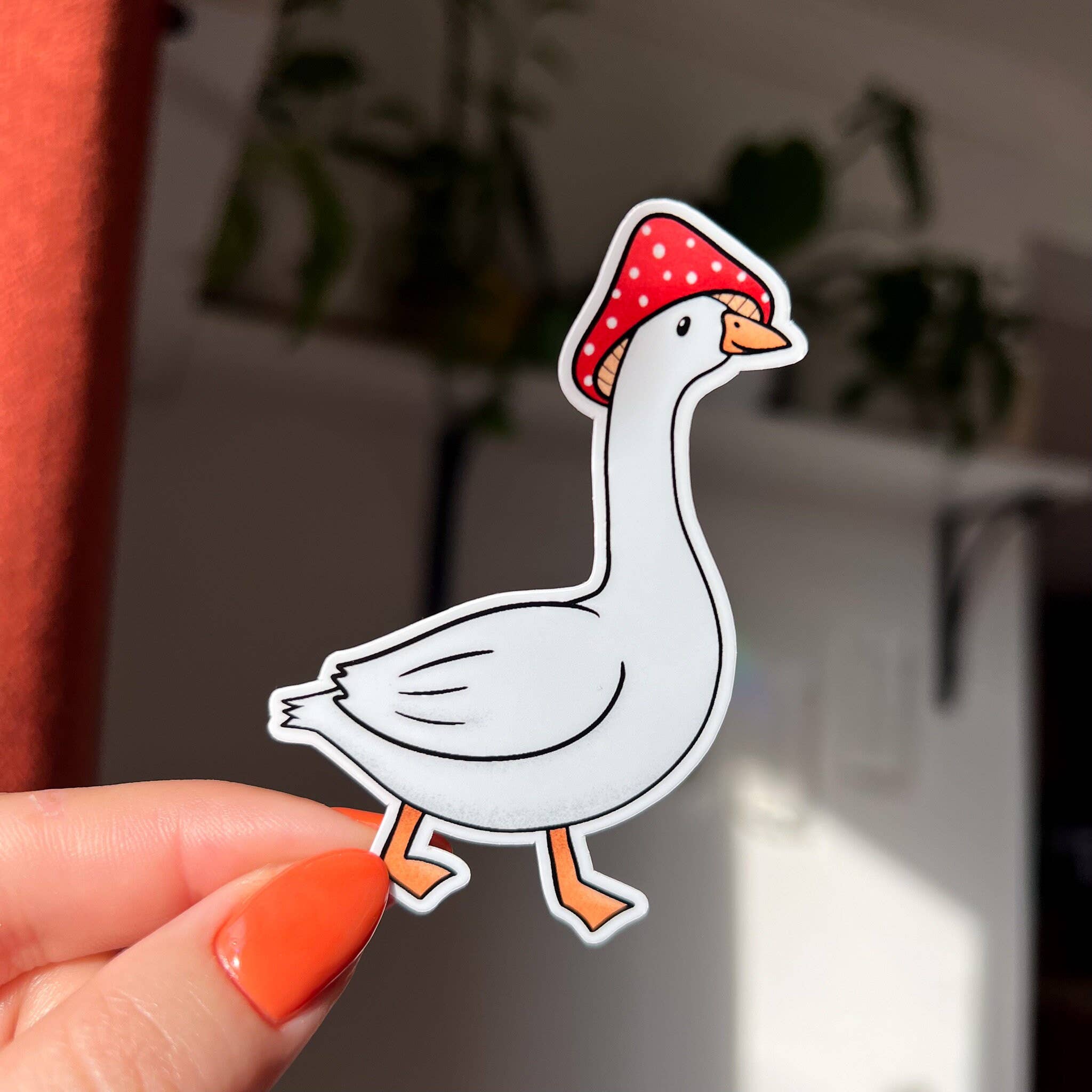 Crescent Sun Studio - Venta al por mayor Pegatina - Pegatina de ganso, Pegatina de seta linda1
