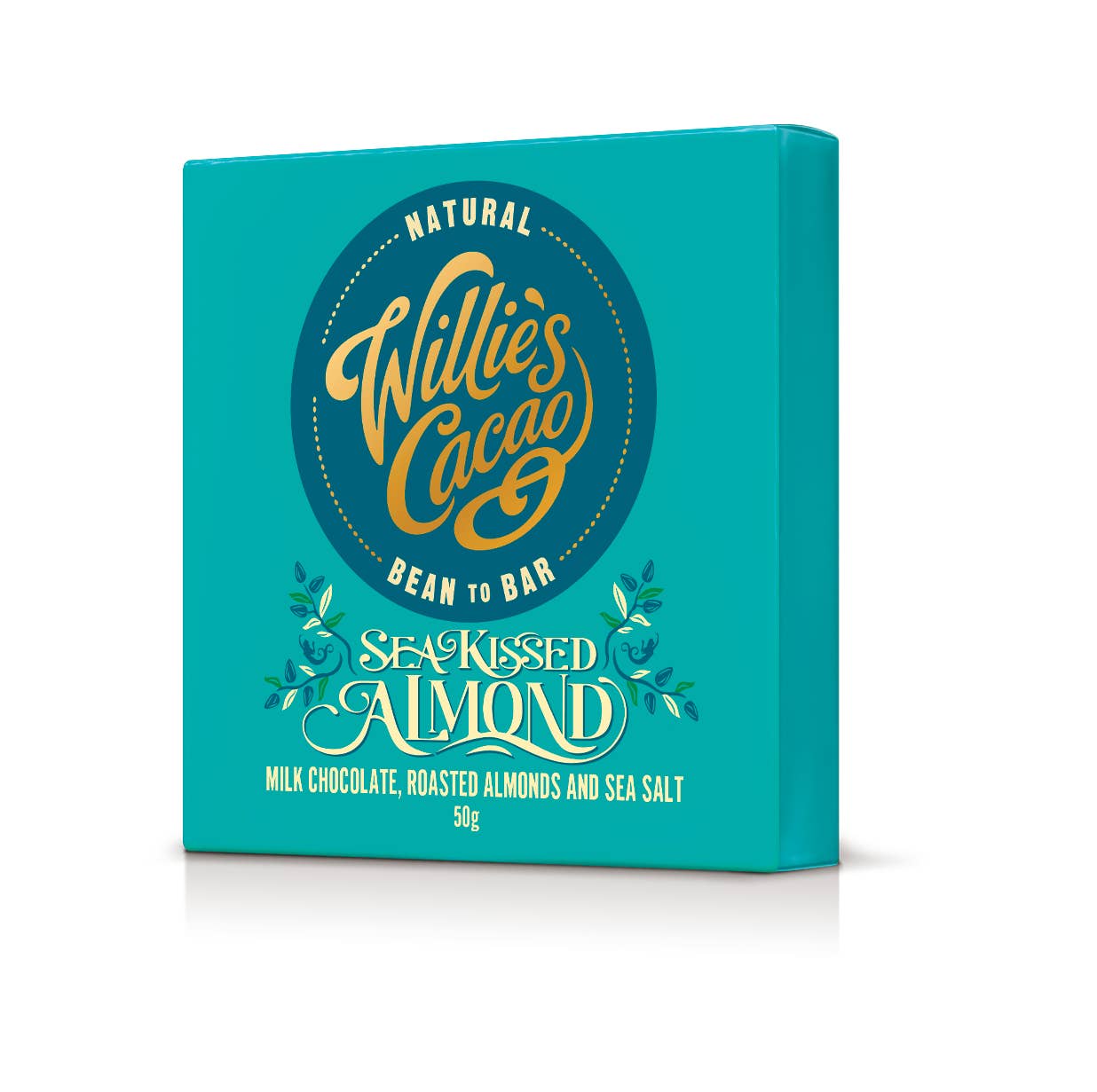 Willie's Cacao - Wholesale Chocolate bar - Sea Kissed Almond. Milk chocolate w. almonds & sea salt 50g