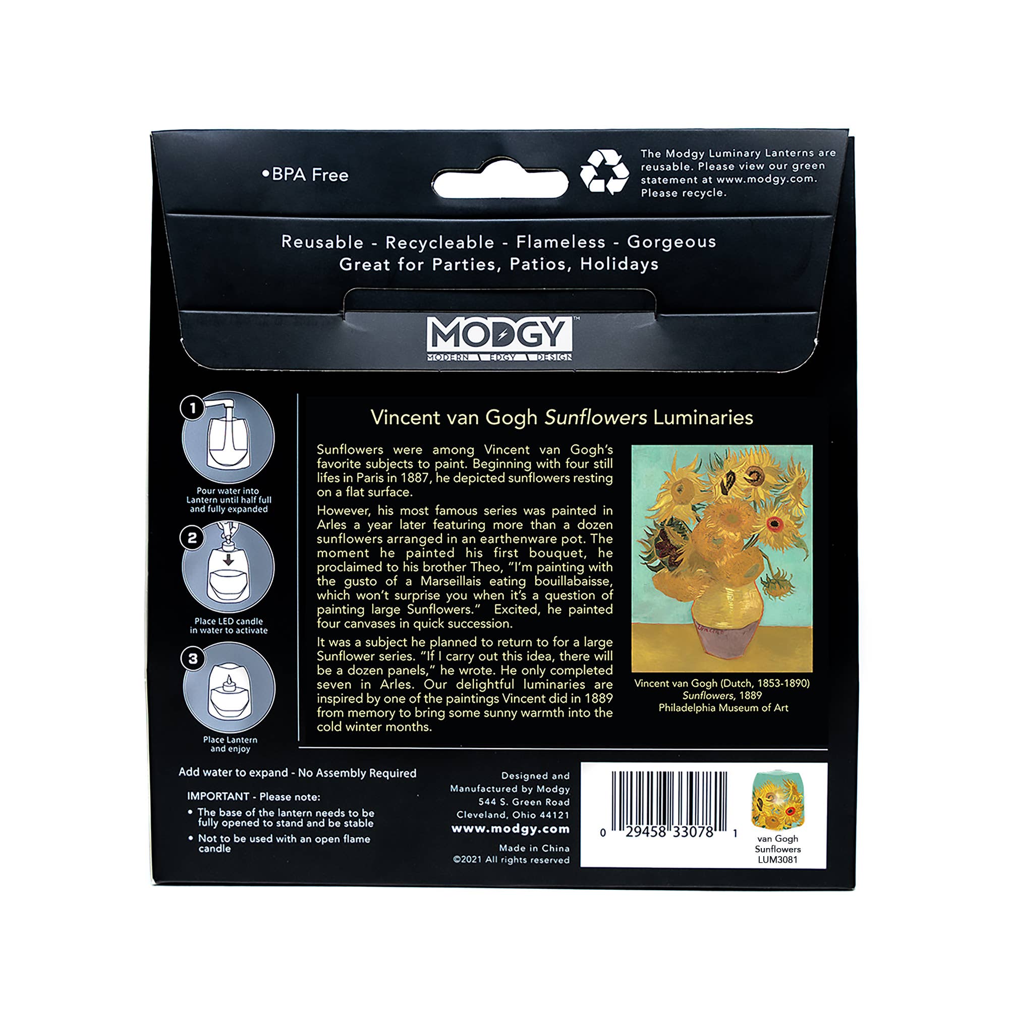 Modgy - Wholesale Lantern - Luminary Lantern - Van Gogh Sunflowers4