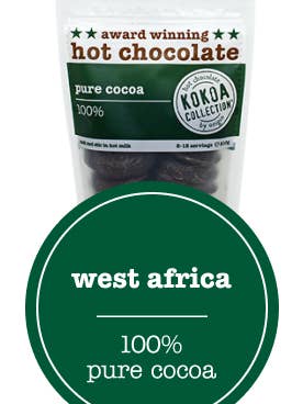 HOT CHOCOLATE West Africa 100 % reiner Kakao für den Großhandel von Kokoa Collection