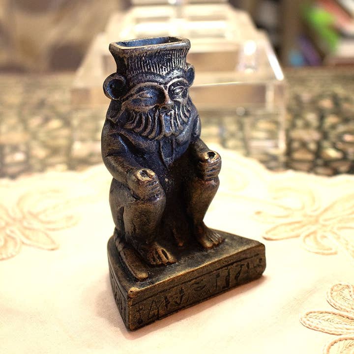 Discoveries, Inc. - Wholesale Decorative Figurine - Bes Statue Bronze - Egyptian God - 3.5"