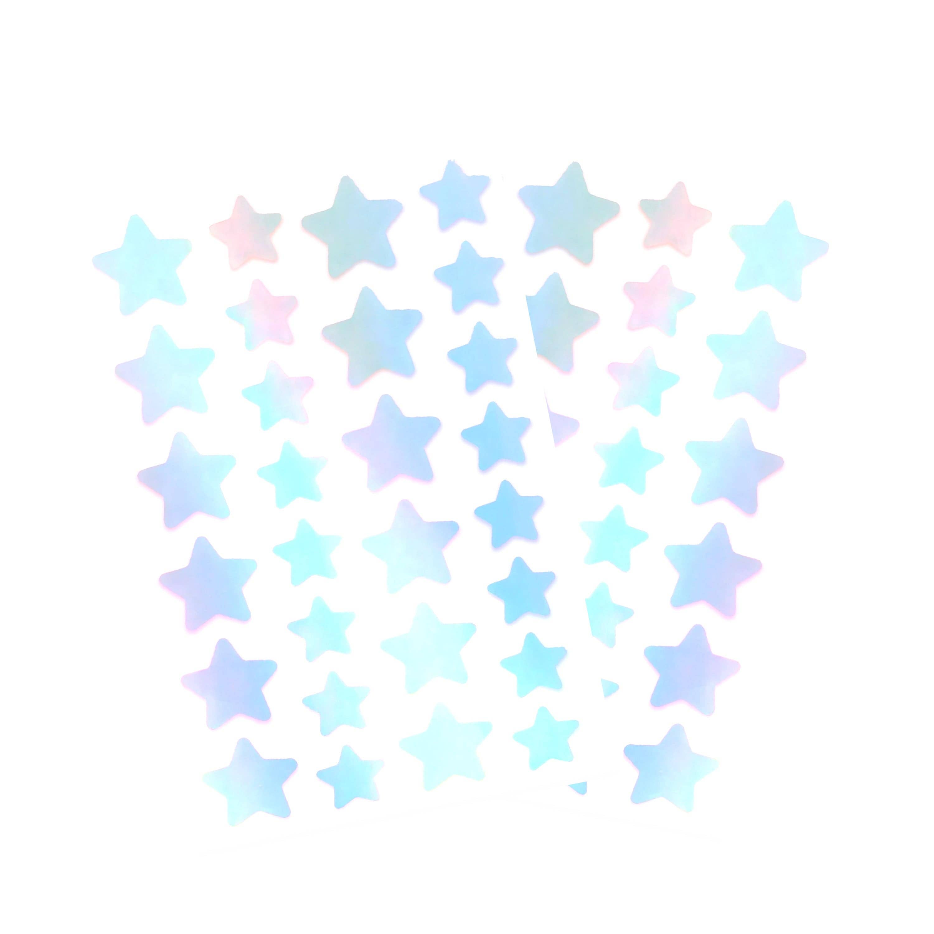 Holográfico Pegatinas holográficas con forma de estrella iridiscente de Unicorn Wishes, hidrocoloides, acné y espinillas, SpotStix, paquete de 56 de venta al por mayor en Faire2