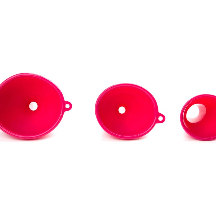 Fox Run Brands – Engroshandel Tragt – Fox Run Silikone konservetragt, sæt med 3, 2,5", 3,5" og 4"2