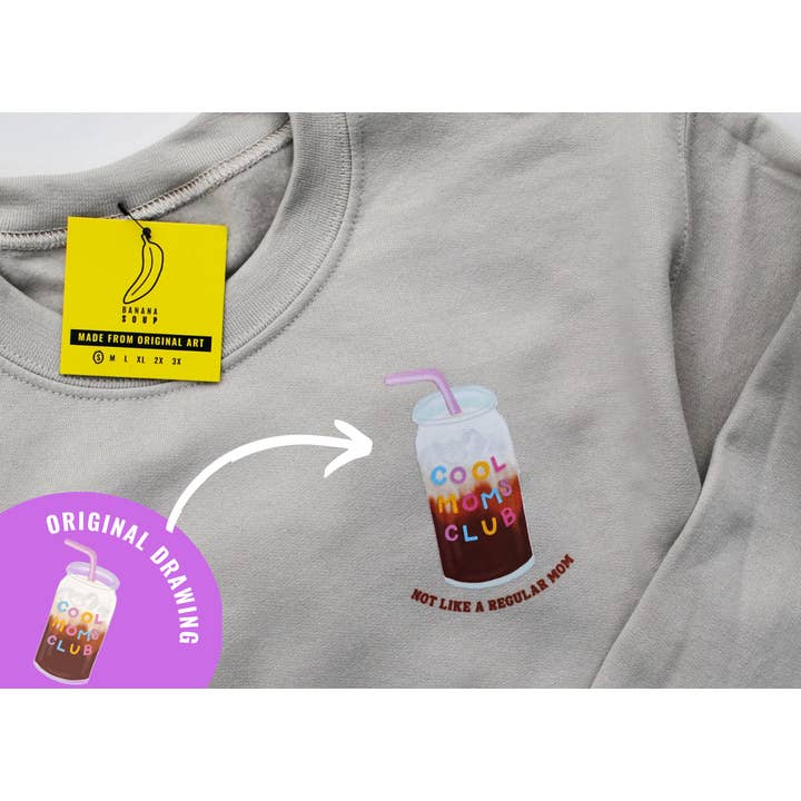 Felpa Cool Moms Club per la vendita all'ingrosso da parte di Banana Soup