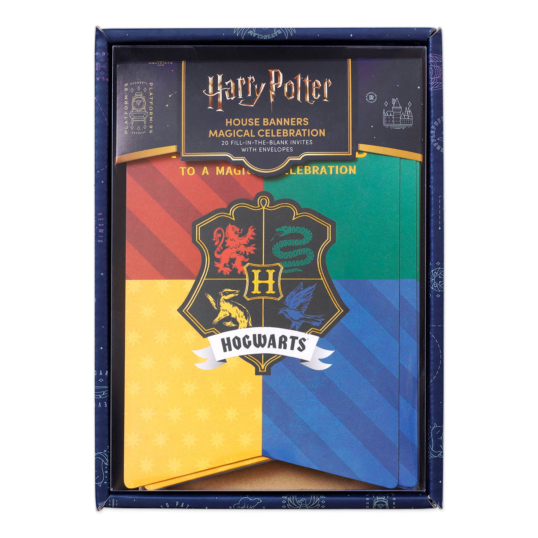 Conquest Journals - Wholesale Invitations - Harry Potter Hogwarts Banners Blank Invitations (20-Pack)5