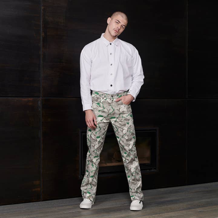 HERMAN&CO - Wholesale Jeans - Men's - Psychedlic Printed Unisex Jean