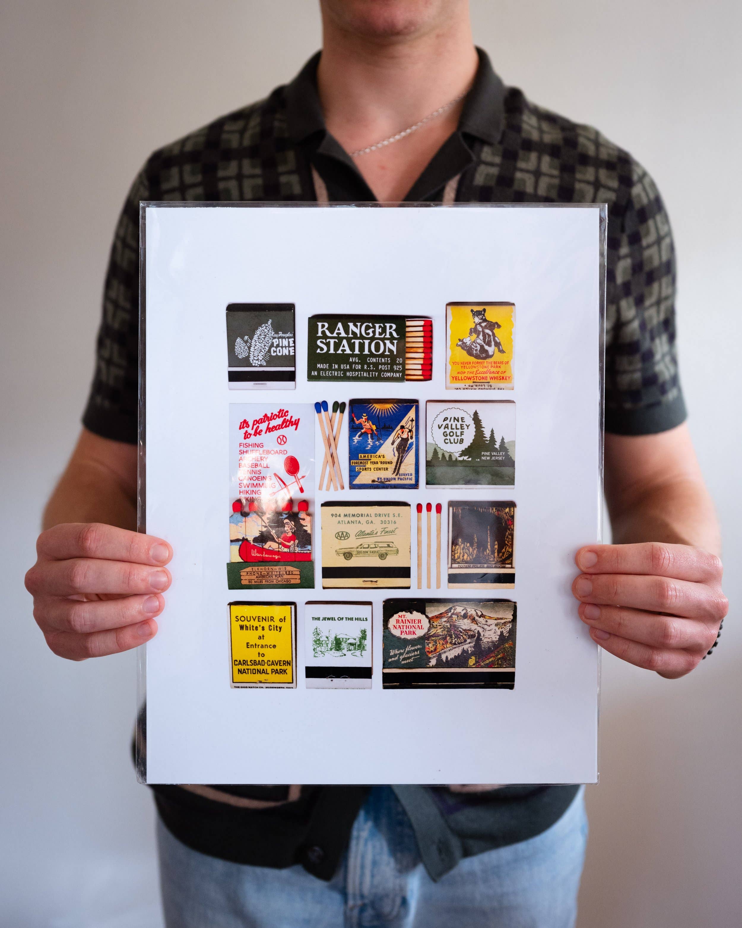 Matchbox 912 - Wholesale Art Print - Great Outdoors Vintage Matchbook Collage2