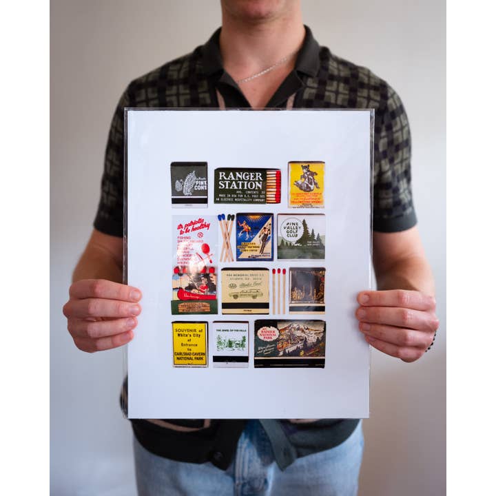 Matchbox 912 - Wholesale Art Print - Great Outdoors Vintage Matchbook Collage2