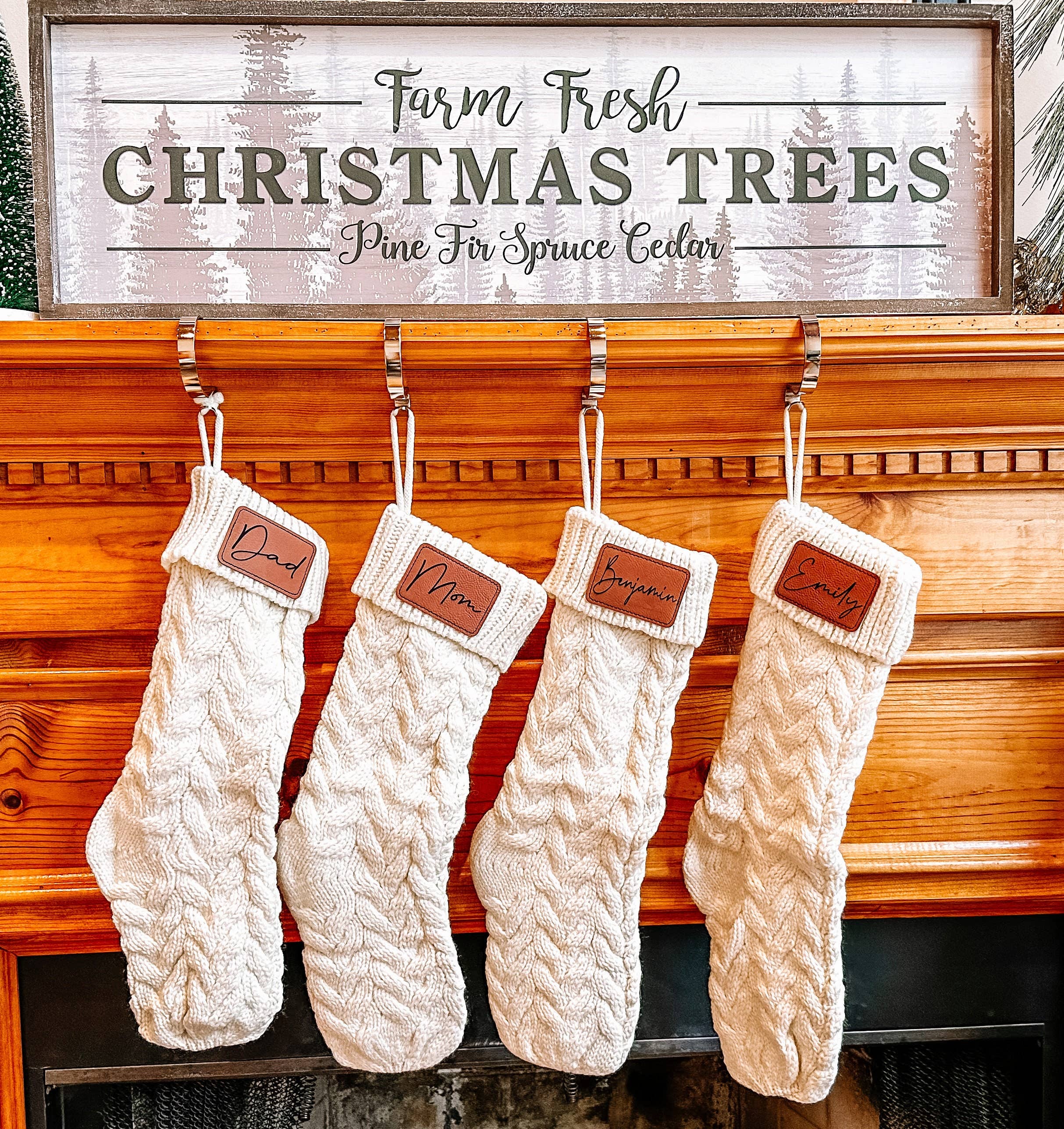 Hudson Valley Makers Co. - Wholesale Holiday Stocking - Personalized Cable Knit Stockings For Christmas, Stockings W6