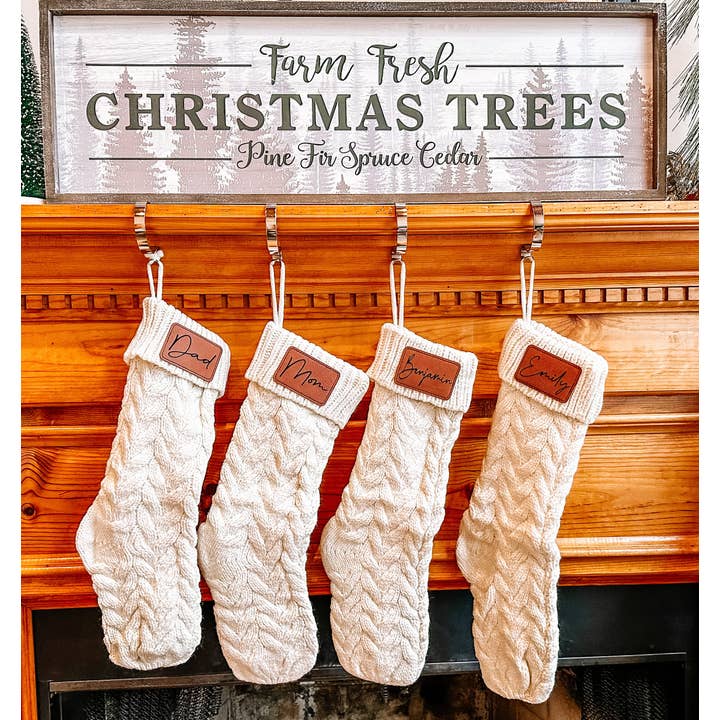 Hudson Valley Makers Co. - Wholesale Holiday Stocking - Personalized Cable Knit Stockings For Christmas, Stockings W6