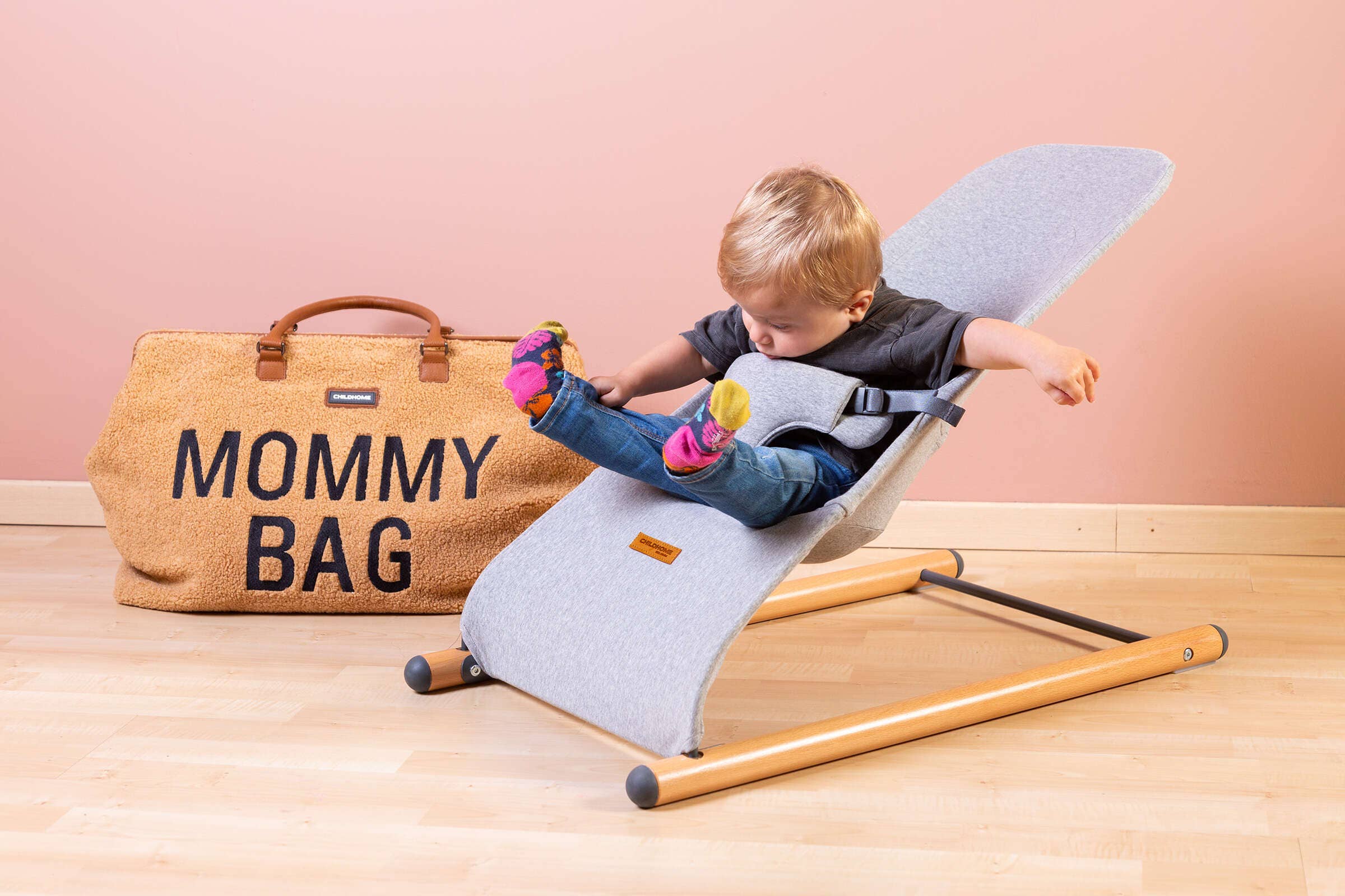 BEABA & Childhome - Vente Balançoire – enfant et bébé - Bouncer Evolux Childhome - Jersey gris6