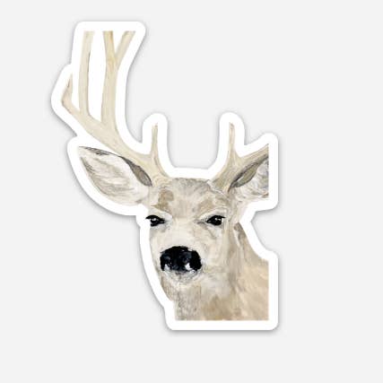 Autocollant découpé à la forme - « Cerf » pour la vente par Shirley Kay Art