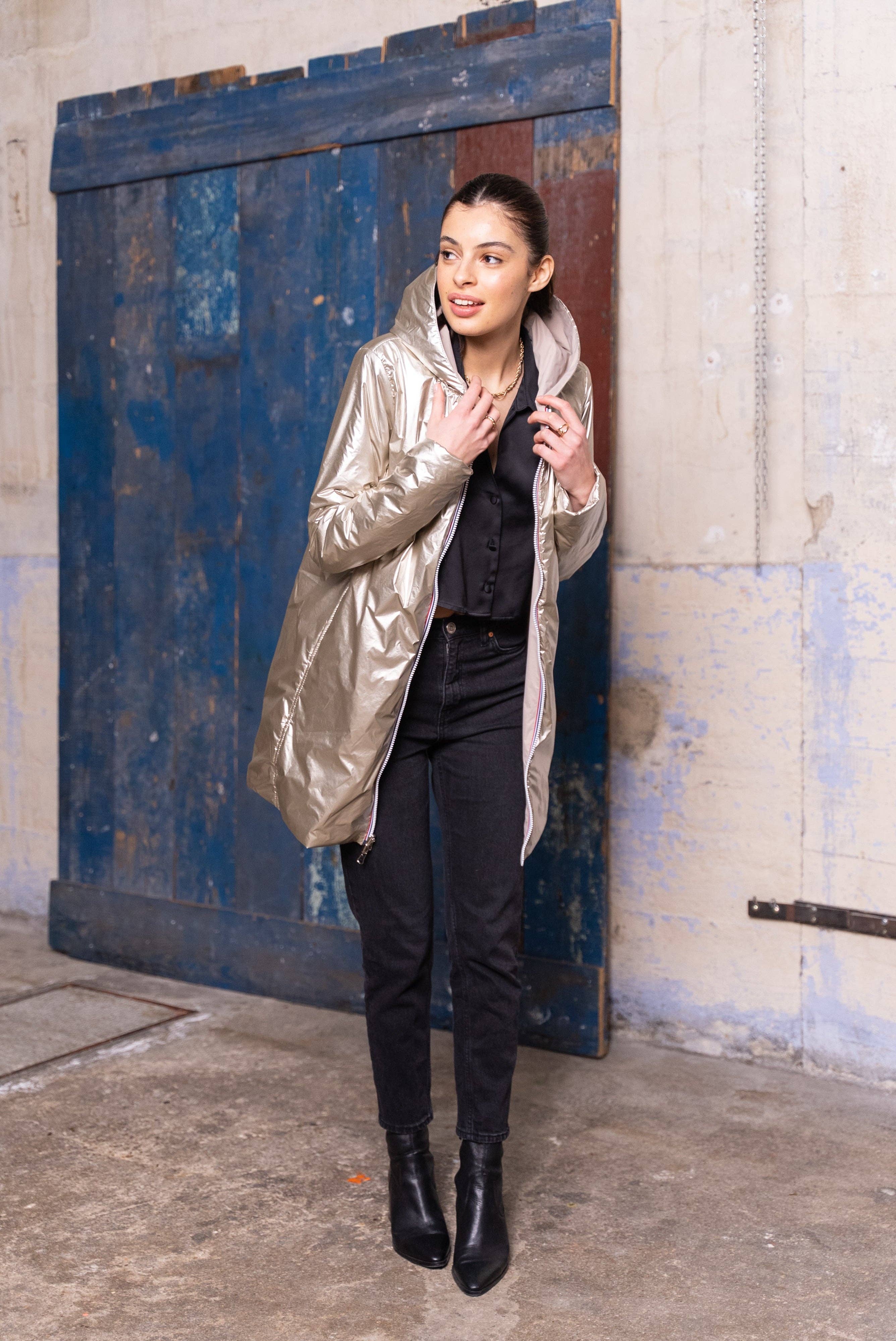 Laura Jo - Wholesale Raincoat - Women's - Mid-season reversible long raincoat15