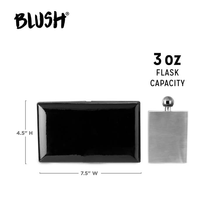 Blush - Wholesale Flask - VIP Black Incognito Clutch Flask6