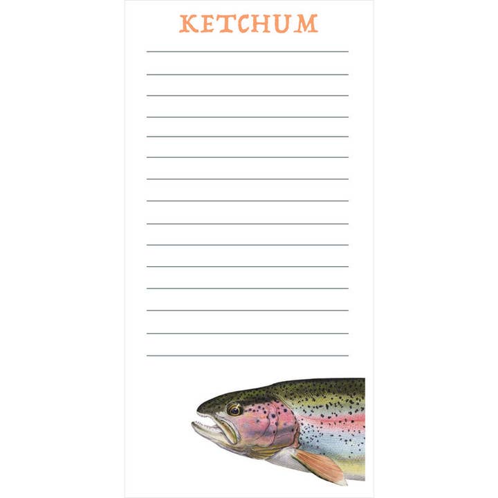 Ketchum Rainbow Trout Notepad– A Fisherman’s Desk Essential for wholesale by Lilybart LLC