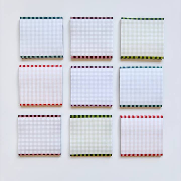 coux coux creative - Wholesale Sticky Notes - Dash Gingham Post-It Notes
