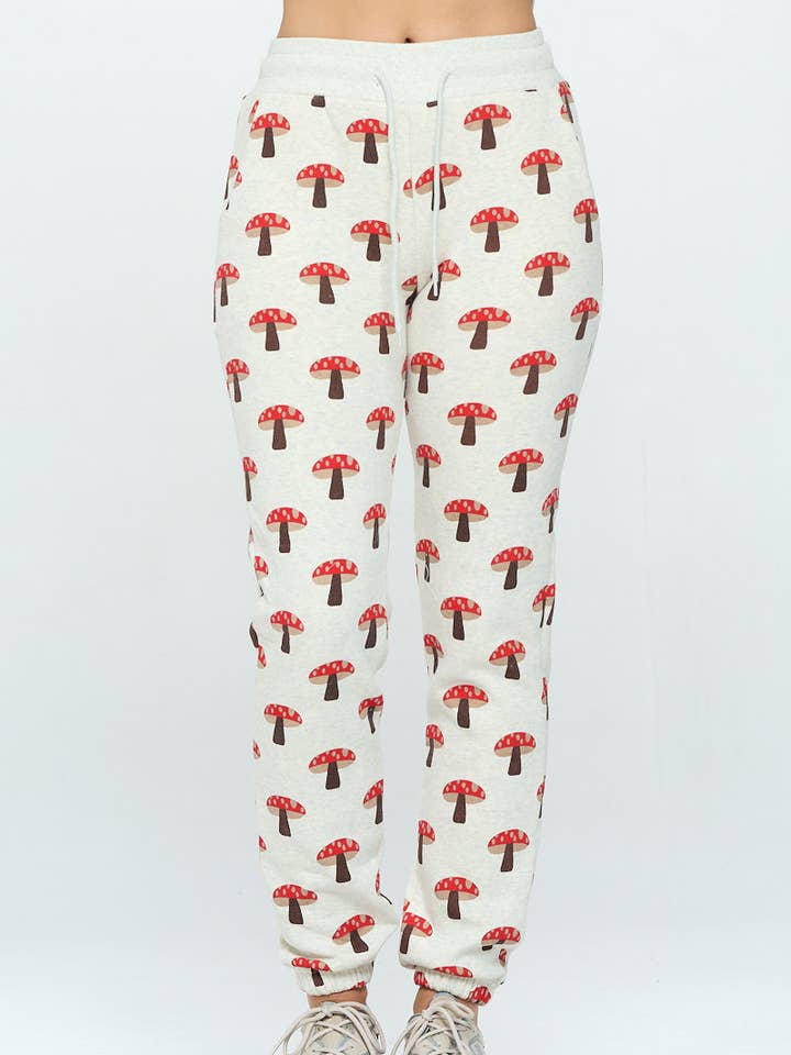 MUSHROOM PRINT SWEATPANTS for wholesale by SM WARDROBE