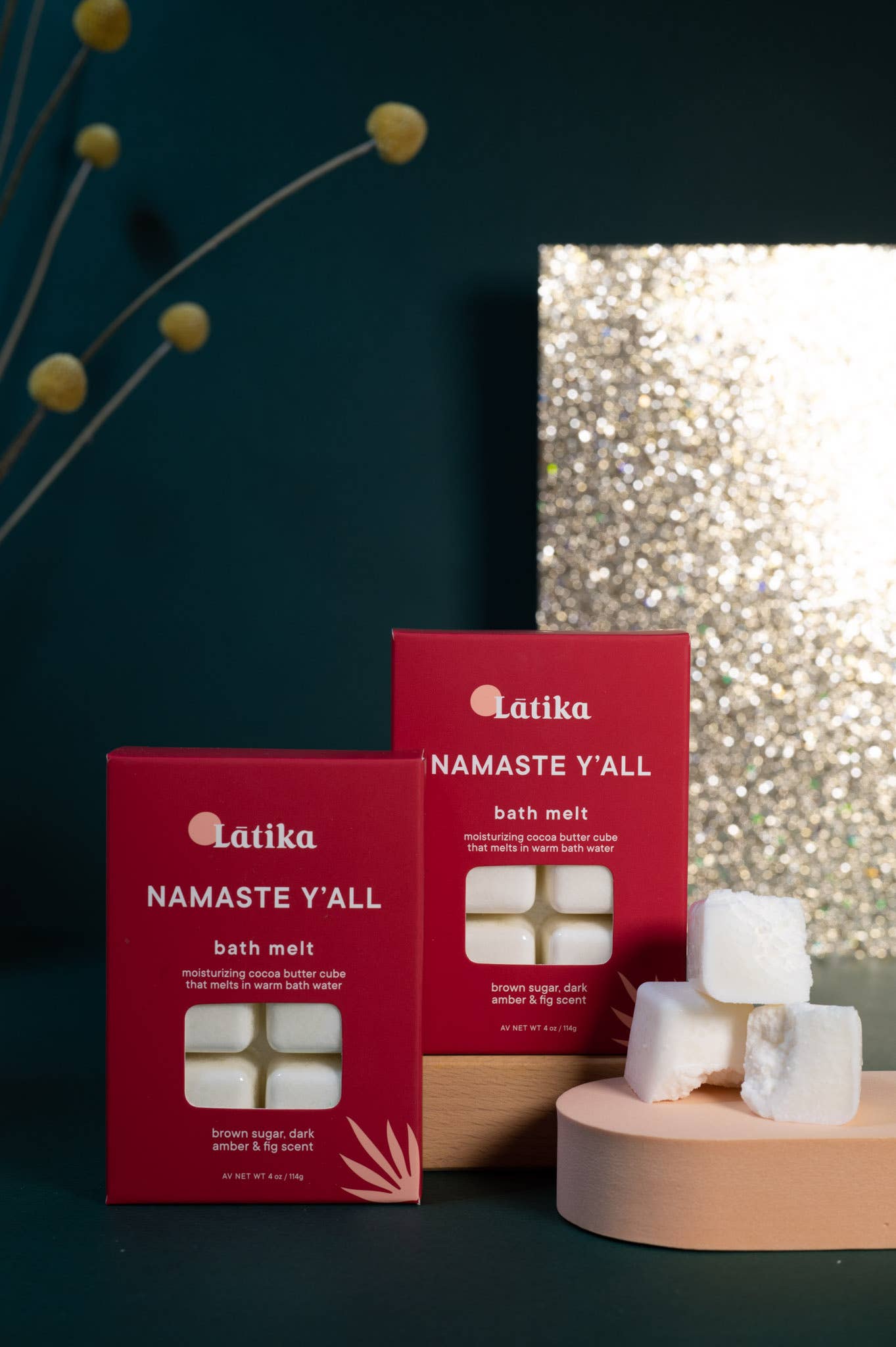 Latika Beauty - Wholesale Bath Soak/Milk - 🌻Namaste Y'all - Solid lotion, Massage bar, bath melt 💗red2