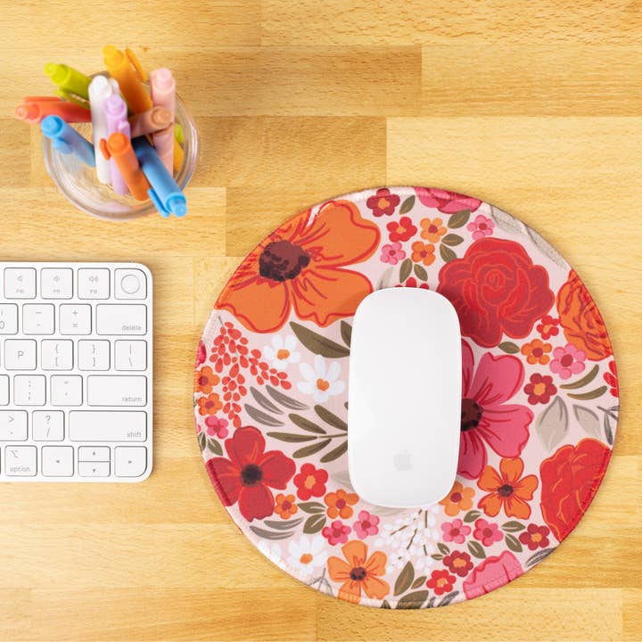 Rosewood Blooms Mousepad for wholesale by Elyse Breanne Design