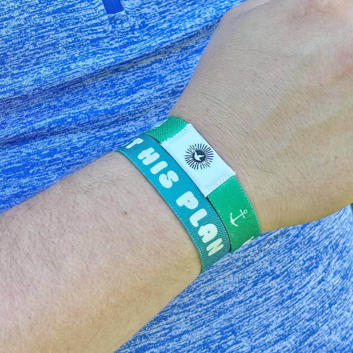 Free Luma - Wholesale Woven/Braided Bracelet - Trust His Plan NFC Bible Verse Bracelet